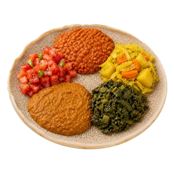 Beyeyanetu, plated and ready to serve