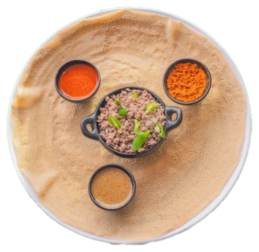 Choped Tibs, plated and ready to serve