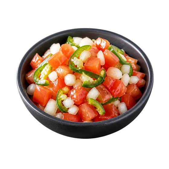 Ethiopian Salad, plated and ready to serve