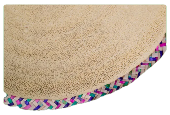 1 Piece Injera, plated and ready to serve