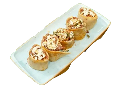 Kitfo Roll, plated and ready to serve