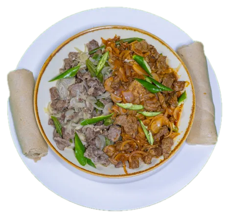 Tefersho Half Half, plated and ready to serve