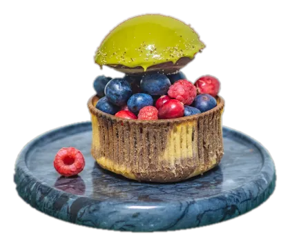 Teff Berry Delight, plated and ready to serve